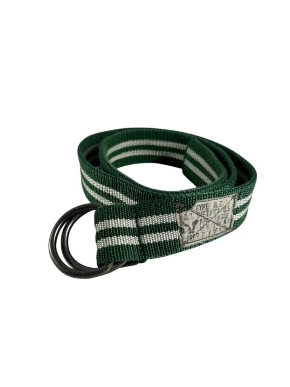 Y2K American Eagle Outfitters Mens 44 Inch Web Belt Canvas Adjustable D Ring